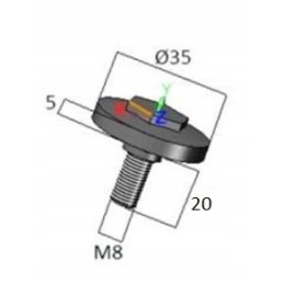 M8 x 20 varžtas traktoriaus kabinai