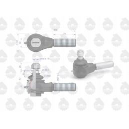 Trumpa dešinė jungtis, srieginė, c 385 originalas