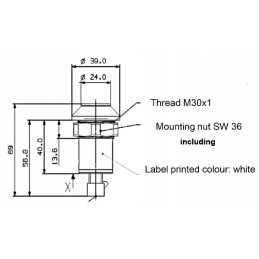 Apvalus žalias kėlimo mygtukas