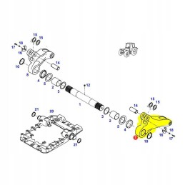 Kairė Fendt 700 vario kėlimo svirtis