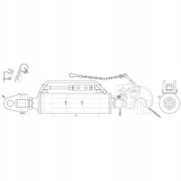 Hidraulinė jungtis cat 3 3 666 906mm cbm 3phgca7