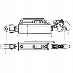 Hidraulinė jungtis cat 3 3 666 906mm cbm 3phgca7