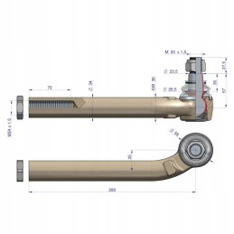 Dešinysis vairo šarnyras john deere korpusas steyr