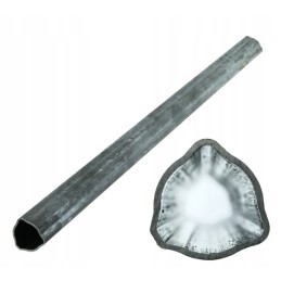 Išorinis trikampis vamzdis 52x3mm, ilgis 100cm xk