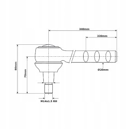 Rutulinis šarnyras john deere 20 30 40 50 at 27134