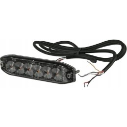 Gintaro spalvos įspėjamoji lemputė 6 LED LA20076