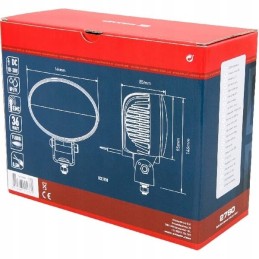 Halogeninė ovali LED darbo lempa 36w 2760lm 10 30v