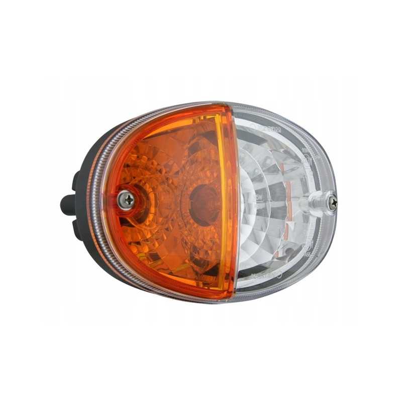 Priekinis žibintas 140x93 su lempute ir stiprintuvo jungtimi