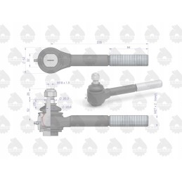 Rutulinė jungtis ilgoji kairioji c 385 83221039u