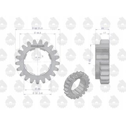 Atbulinės eigos pavara c330 ursus 50011150