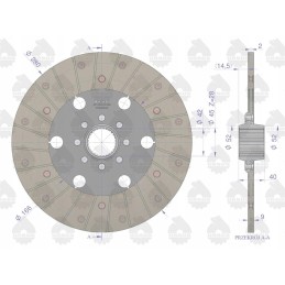 2 pakopos relės pavaros sankabos diskas 9511