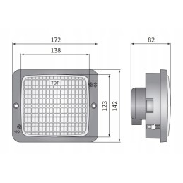 Darbinė lempa h3 70w 172x142x82 šviesa 30x7