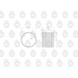 Sukimo momento daugiklio C 385 poliruota būgno įvorė