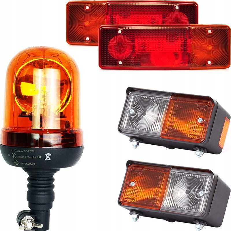 Priekiniai ir galiniai kombinuoti žibintai su švyturėliu ursus 12v