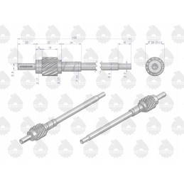Variklio valandų skaitiklio pavaros krumpliaratis C 330 Ursus