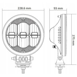 Apvalus LED žibintas dienos metu, 229m
