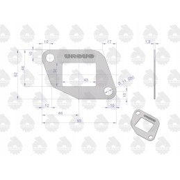 Galvutės tarpiklių komplektas C 330 originalus Ursus