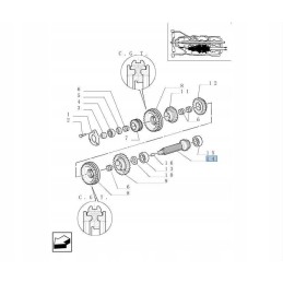 Volelis su 23 270 mm New Holland Case 5131167 CNH
