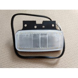 Stačiakampė balta LED markerinė lempa su atšvaitu