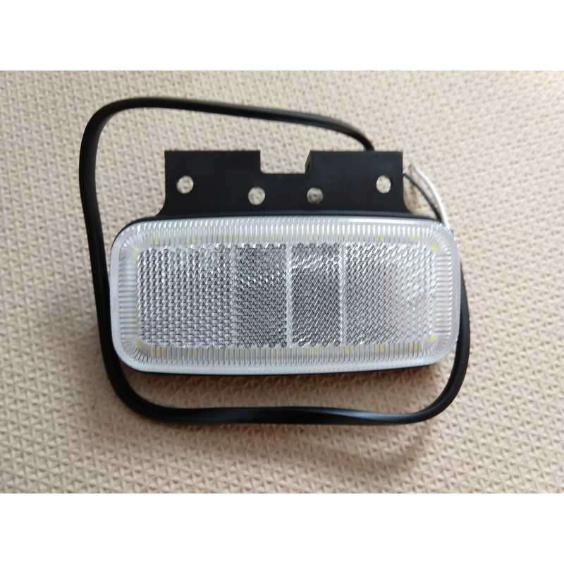 Stačiakampė balta LED markerinė lempa su atšvaitu