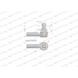 Vairo jungtis 106 mm m24x1 5 3426773 m3 3223