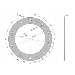 Galinės ašies vamzdžio tarpinė 0 5mm c 330 orig