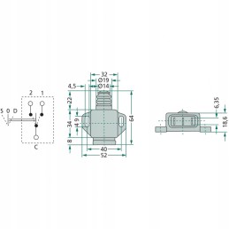 Mechaninis kontaktinis jungiklis 22715110000