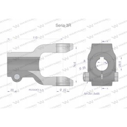 Šakė įkalimui 8 sr anga 25mm 27x74 6 series 3r w