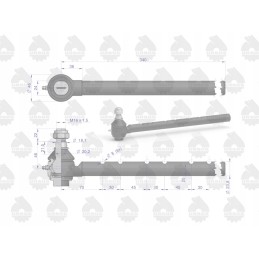 Ilgas įkišamas rutulinis šarnyras su veržle C 385