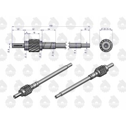 Variklio valandų skaitiklio pavaros krumpliaratis C 330 Ursus