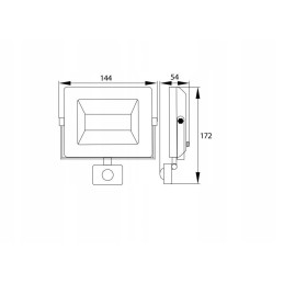 Floodlight SMD LED lempa 230v 20w 4000k 1600lm ir