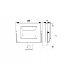 Floodlight SMD LED lempa 230v 20w 4000k 1600lm ir