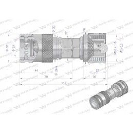 Sumažinimo kištukas euro push pull lizdas su eliminato