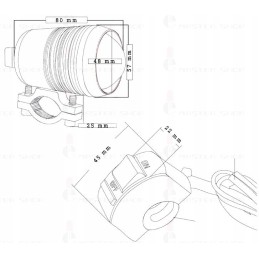 Halogeninės lempos atšvaitas, chromuotas jungiklis