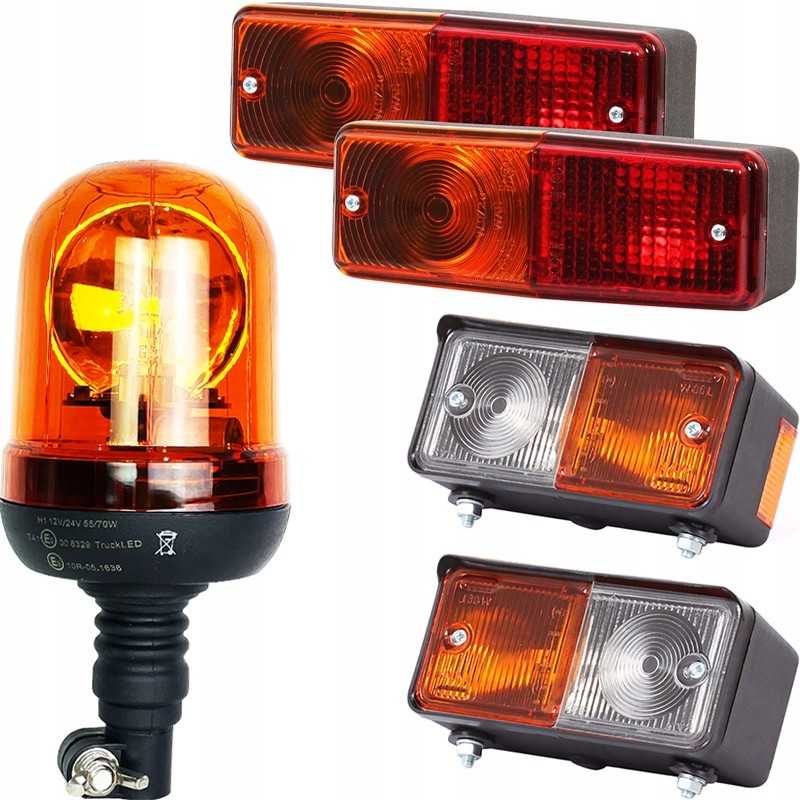 Ferguson priekinių ir galinių žibintų komplektas su gaidžiu