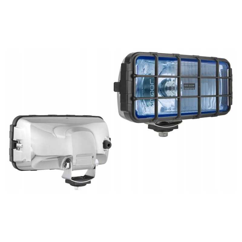 H3 kelio žibintas, mėlynas, chromuotas, 182x86