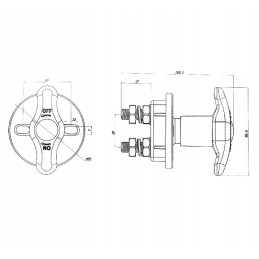 Hebel 12 24v 1000a masės srovės atjungimo jungiklis