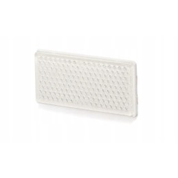 Baltas stačiakampis atšvaitas, klijuotas