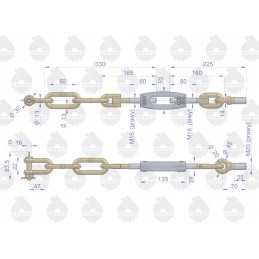 C 360 šoninė grandinė originali Ursus