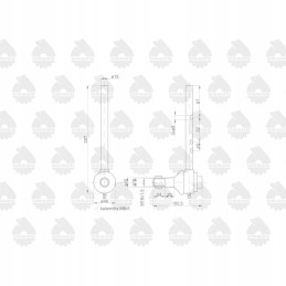 Dešinysis rutulinis šarnyras mf 3 originalus ursus 3027646m1