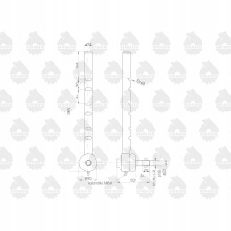 Ilgas įstumiamas rutulinis šarnyras c 385 80220029u