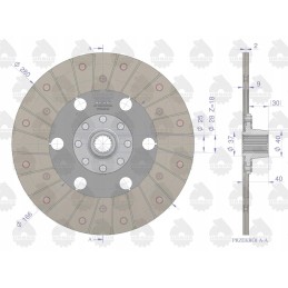 Sankabos diskas traktoriaus pavarai ir pakopai c 360 3p
