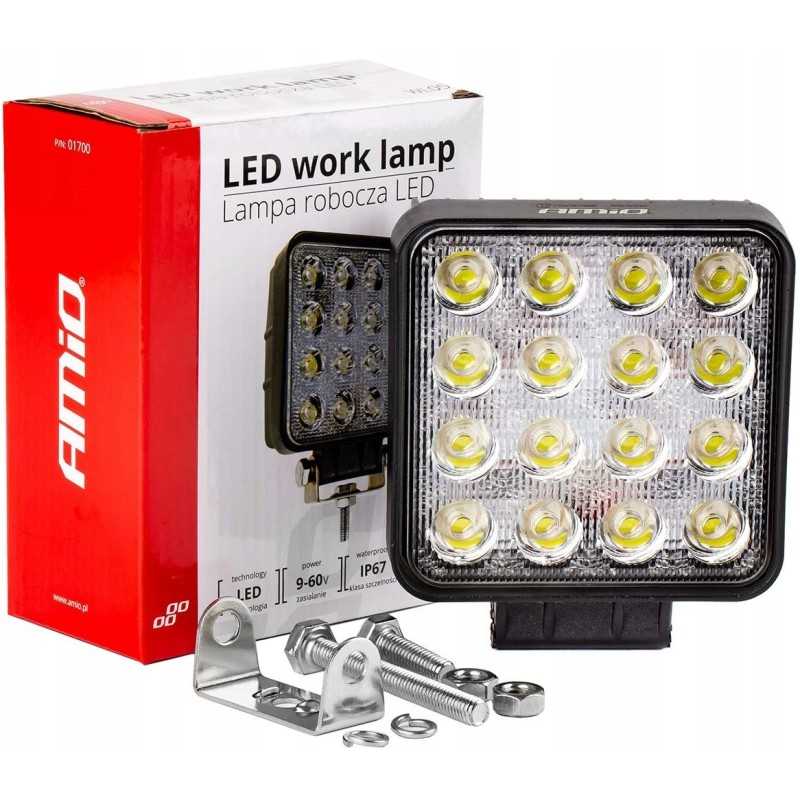 Halogeninė darbo lempa 16xled 48w 9 60v 4000lm IP67