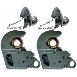 2x kabliukai suvirinimui su rutuliais prie pat apatinių keltuvų