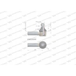 Vairo jungtis 95mm m22x1 5 l k965269 waryns