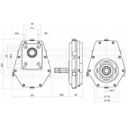 Daugiklis, pavara, PTO tualeto siurblys, gr3 Rolmus