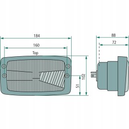 Granito krypties reflektoriaus įdėklas