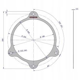 Užrakinimo mechanizmo dangtelio tarpinė 0 5mm c 360