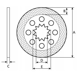 Massey Ferguson stabdžių diskas 354mm 3791556m11