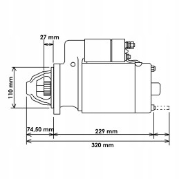 Starterio dėklas jx 5801441814 12v 3 0kw hc cargo